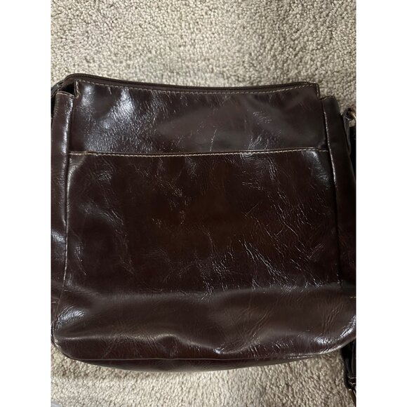 Relic Brown Faux Leather Crossbody Bag  Adjustable Strap & Multiple Compartments - Picture 9 of 13
